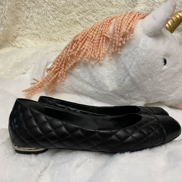 Chanel quilted ballet flats silver heel size 38 - Picture 10 of 14